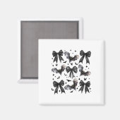 Halloween Bat Coquette Bow Halloween Bat Coquette Magnet (Vorderseite/Rückseite)