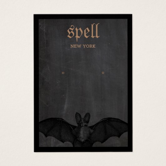 Halloween Bat Earring Display Card (Vorderseite)