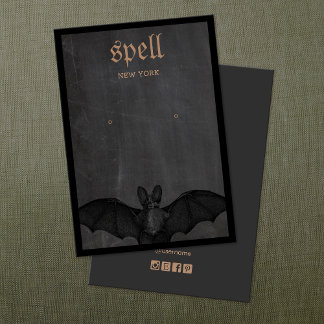Halloween Bat Earring Display Card
