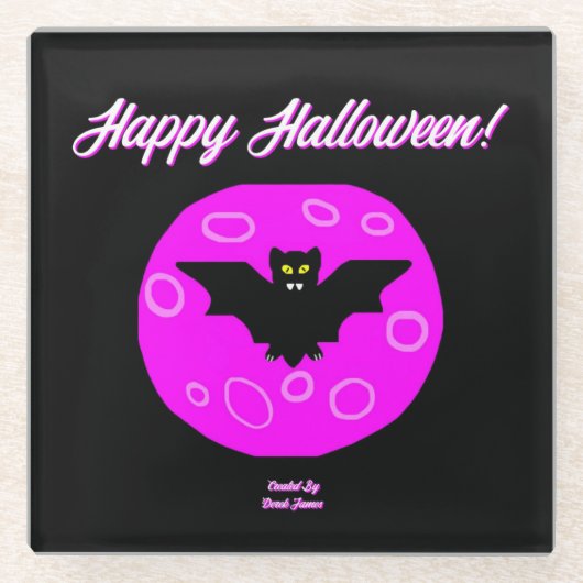 Halloween-Bat-Glass-Untersetzer Glasuntersetzer (Vorderseite)