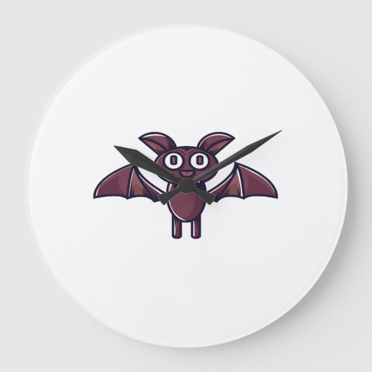 Halloween Bat             Große Wanduhr (Vorderseite)