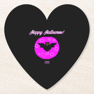 Halloween Bat Heart Paper Untersetzer