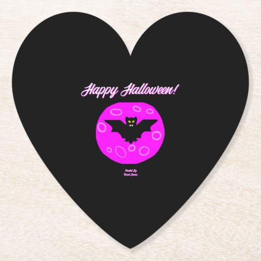 Halloween Bat Heart Paper Untersetzer (Vorderseite)