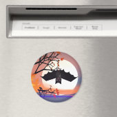 Halloween Bat in Tree Magnet (In Situ (Geschirrspüler))