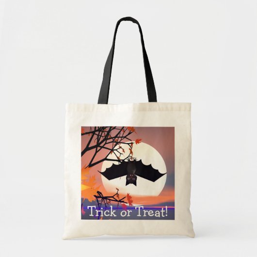 Halloween Bat in Tree Tragetasche (Vorne)