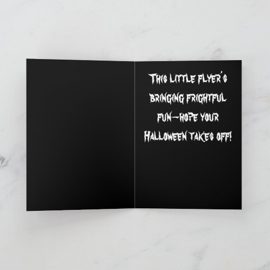 Halloween Bat & Jack-O-Lanterns Personalisiert Karte (Innenseite)