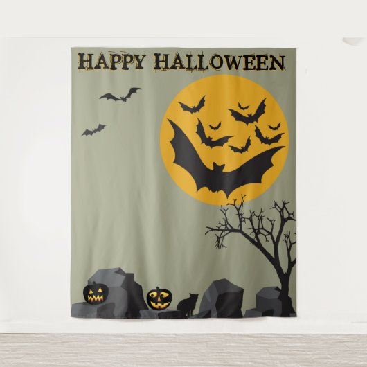 Halloween Bat Kid Friendly Party Foto Hintergrund Wandteppich (Vorderseite)