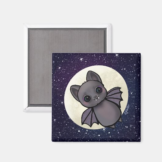 Halloween Bat KiniArt Magnet (Vorderseite/Rückseite)