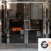 Halloween Bat kommt zum Biss herein Fensteraufkleber (Büro Tür)