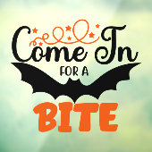 Halloween Bat kommt zum Biss herein Fensteraufkleber (Blatt 3)