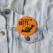 Halloween Bat Large, 3 Inch Round Button (Beispiel)