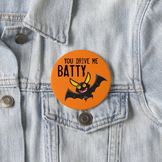 Halloween Bat Large, 3 Inch Round Button (Beispiel)