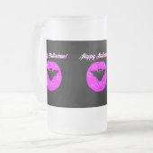 Halloween Bat Large Mattiert Glass Tasse (Vorderseite Links)