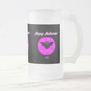 Halloween Bat Large Mattiert Glass Tasse
