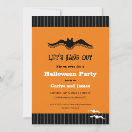 Halloween Bat, lass uns ausgehen Einladung