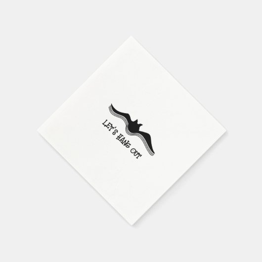 Halloween Bat, lass uns ausgehen Serviette (Ecke)