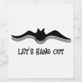 Halloween Bat, lass uns ausgehen Weinetikett (Einzelnes Label)