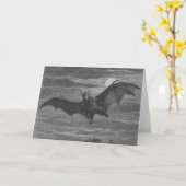 Halloween Bat Lithograph Karte (Gelbe Blume)