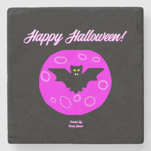 Halloween Bat Marble Stone Untersetzer (Vorderseite)
