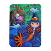 Halloween Bat Meerjungfrau Hexe Delphine Oktopus O Magnet (Vertikal)