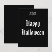 Halloween Bat Mitteilungskarte (Vorne/Hinten)