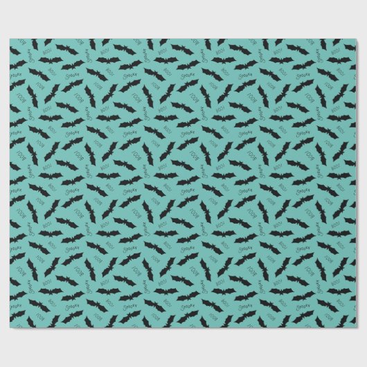 Halloween-Bat-Muster Geschenkpapier (Flach)