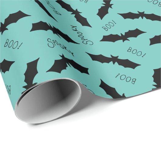 Halloween-Bat-Muster Geschenkpapier (Rolleneckpunkt)