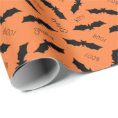 Halloween-Bat-Muster Geschenkpapier (Rolleneckpunkt)