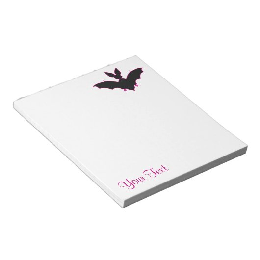 Halloween Bat Notizblock (angewinkelt)