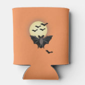 Halloween Bat Orange Dosenkühler (Rückseite)
