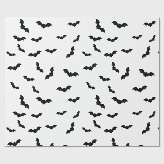 Halloween Bat Pattern Spooky Geschenkpapier (Flach)