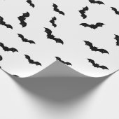 Halloween Bat Pattern Spooky Geschenkpapier (Ecke)