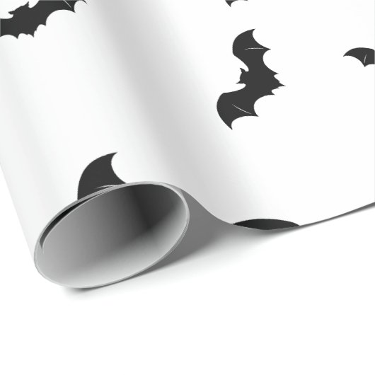 Halloween Bat Pattern Spooky Geschenkpapier (Rolleneckpunkt)