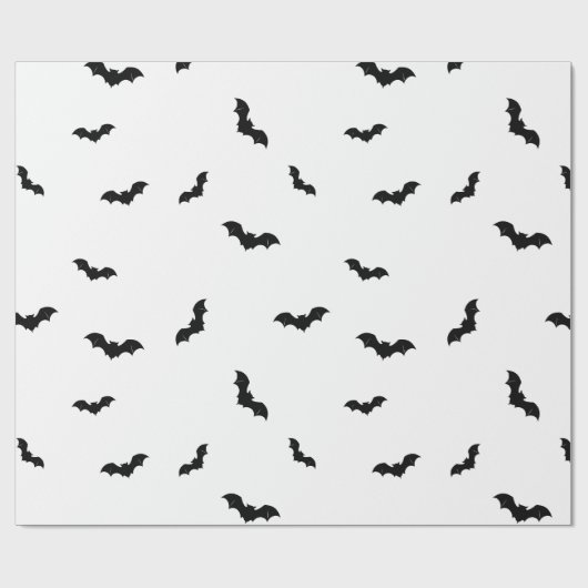 Halloween Bat Pattern Spooky Geschenkpapier (Flach)