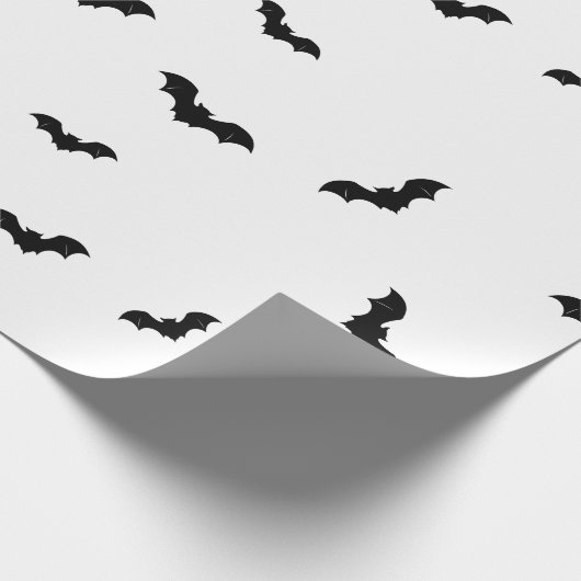 Halloween Bat Pattern Spooky Geschenkpapier (Ecke)