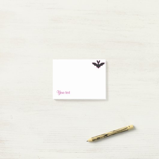 Halloween Bat Post-it Klebezettel (Auf Schreibtisch)