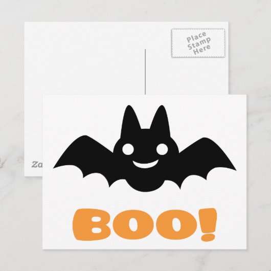 Halloween Bat Postkarte (Vorne/Hinten)