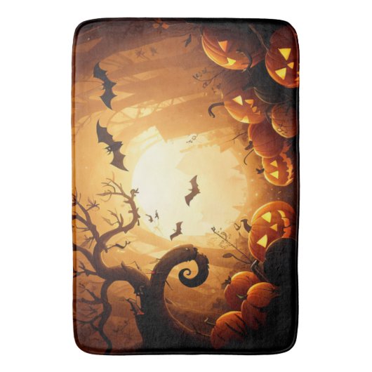 Halloween/Bat/Pumpkin/Fall Badematte (Vorderseite Vertikal)