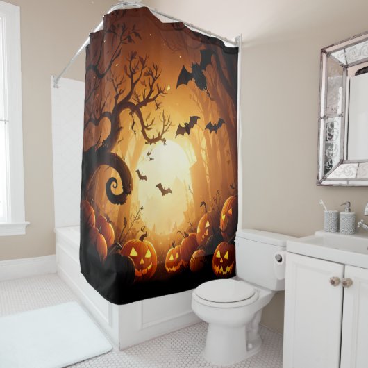 Halloween/Bat/Pumpkin/Fall Duschvorhang (Beispiel)