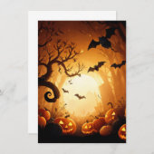 Halloween/Bat/Pumpkin/Fall Einladung (Vorne/Hinten)