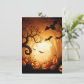 Halloween/Bat/Pumpkin/Fall Einladung (Stehend Vorderseite)