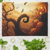 Halloween/Bat/Pumpkin/Fall Geschirrtuch (Gefaltet)