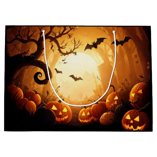 Halloween/Bat/Pumpkin/Fall Große Geschenktüte (Vorderseite)