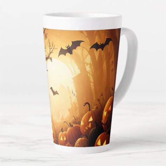 Halloween/Bat/Pumpkin/Fall Milchtasse (Rechte Ecke)