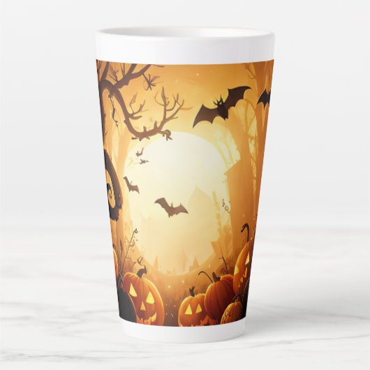 Halloween/Bat/Pumpkin/Fall Milchtasse (Vorderseite)