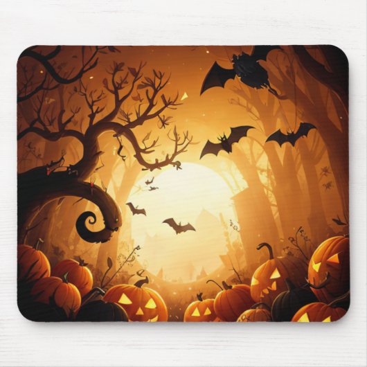Halloween/Bat/Pumpkin/Fall Mousepad (Vorne)