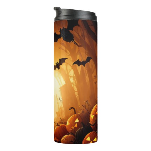 Halloween/Bat/Pumpkin/Fall Thermosbecher (Nach rechts gedreht)
