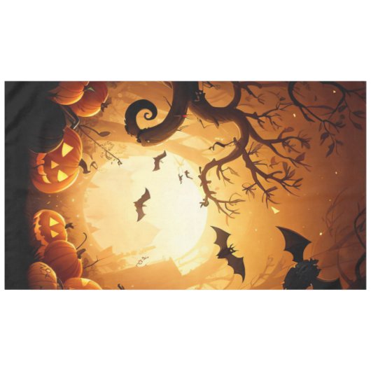Halloween/Bat/Pumpkin/Fall Tischdecke (Vorderseite (Horizontal))