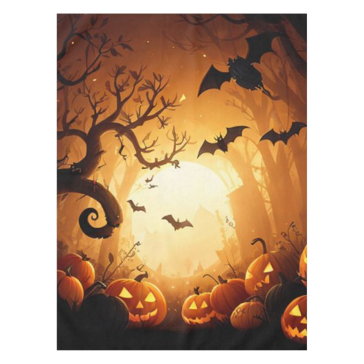 Halloween/Bat/Pumpkin/Fall Tischdecke (Vorderseite)