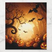 Halloween/Bat/Pumpkin/Fall Weinetikett (Einzelnes Label)